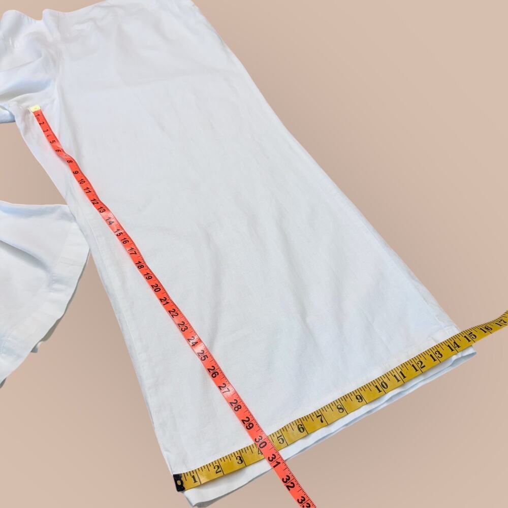 Cato C EST 1946 Linen Blend Wide Leg Pullon Pants Lounge Womens 26/28W White - Picture 12 of 13